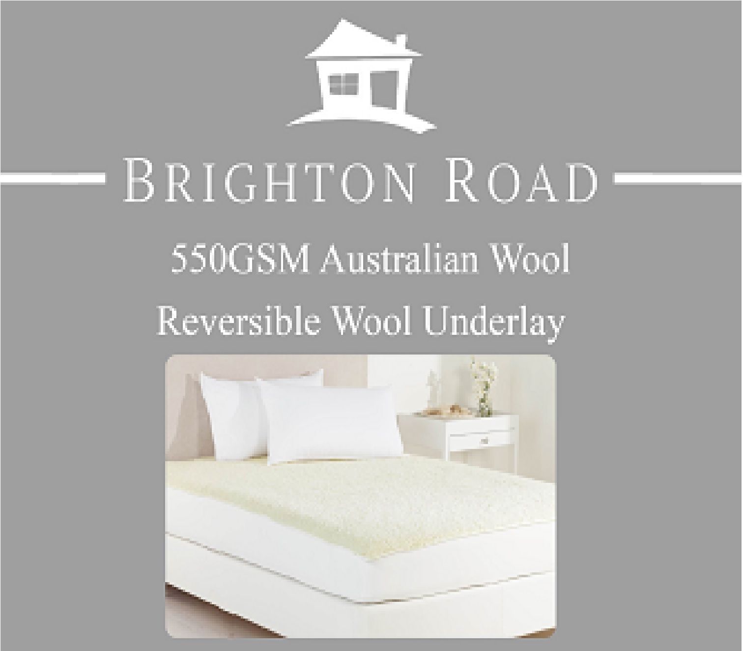 Brighton Road Wool Reversible Underlay 550GSM Home Comforts